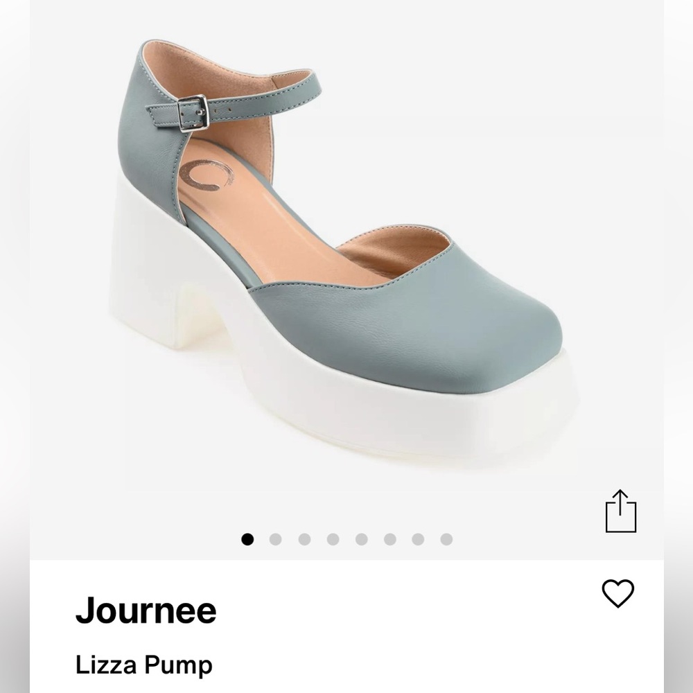 Platform Mary Jane Sandals in Slate Blue